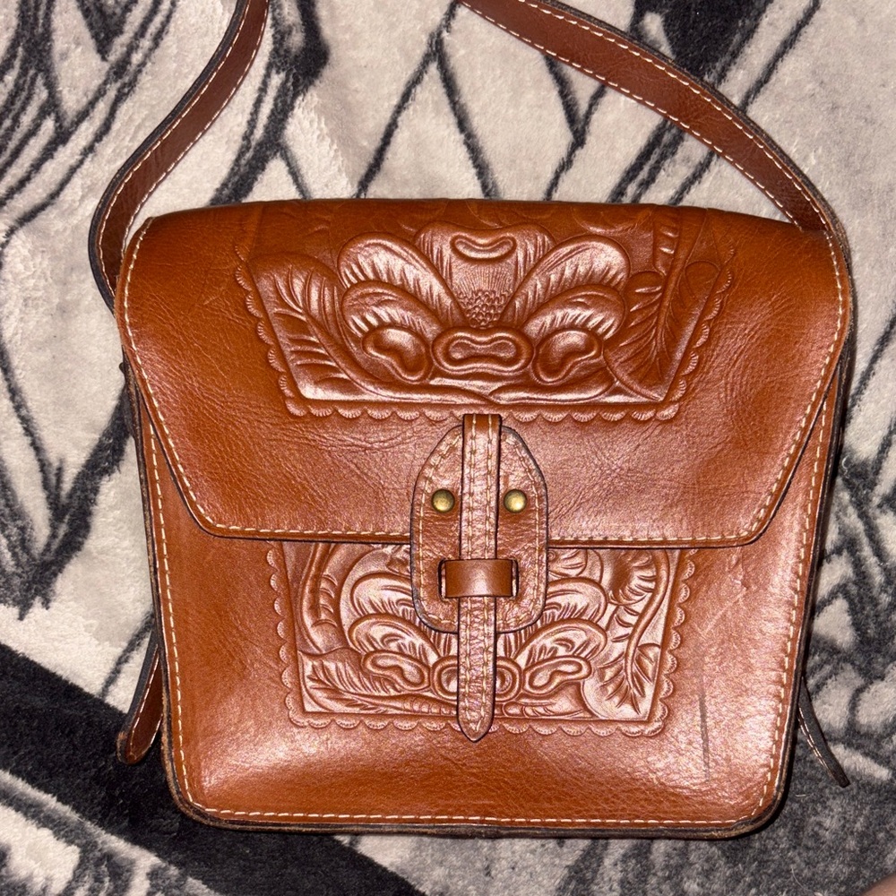 Patricia Nash Embossed Leather Crossbody Bag